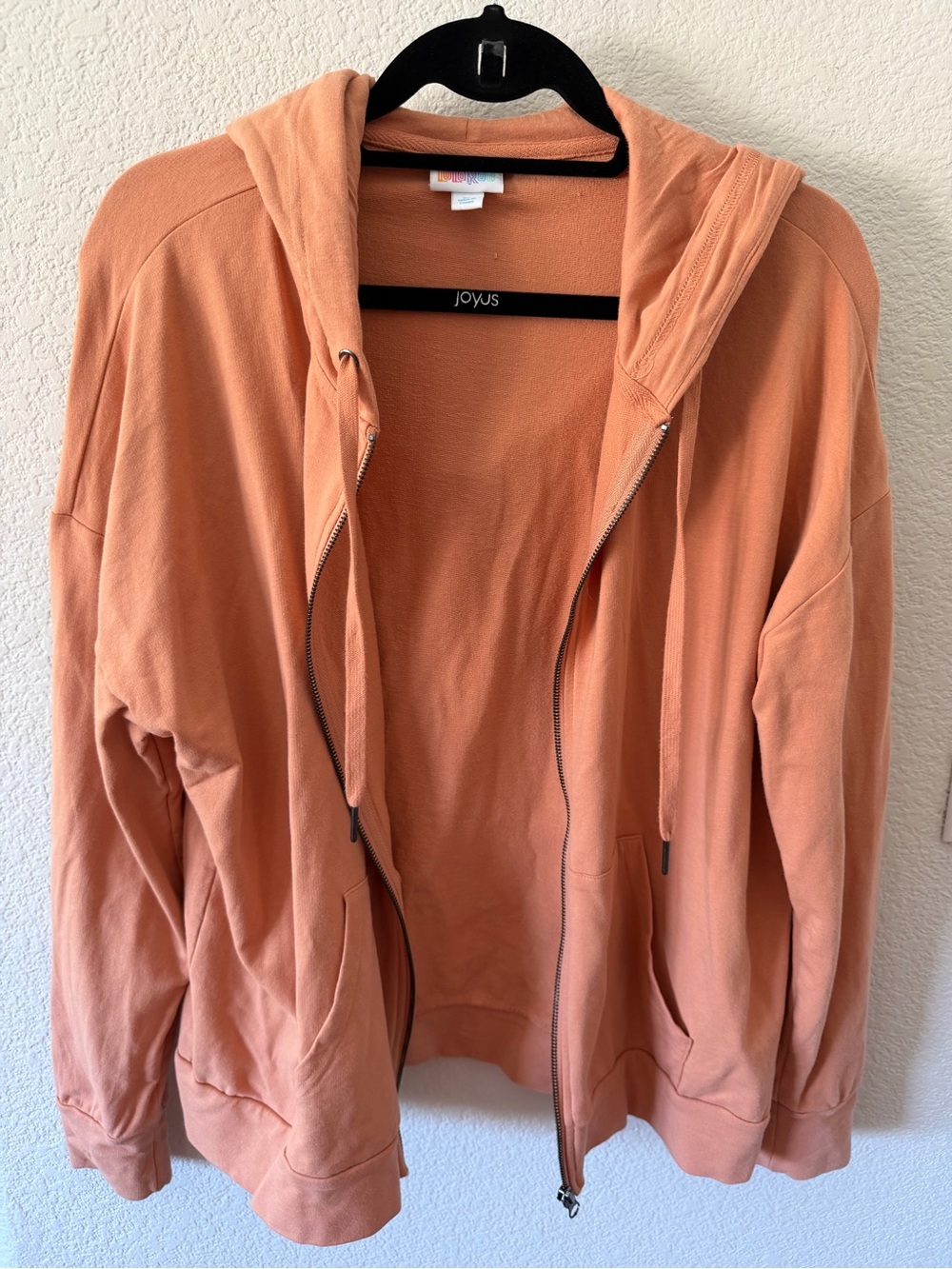 LuLaRoe Peach Zip-Up essential Hoodie Jacket